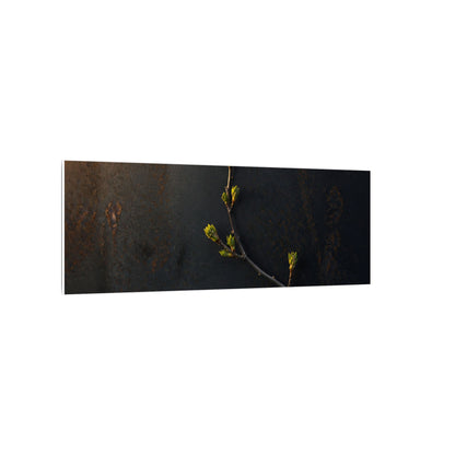 Dark Japandi Rust Patina in Golden Hour | Moody Minimal Canvas Art