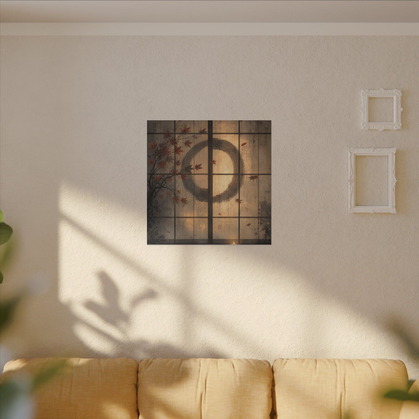 Shoji Screen Texture Canvas Art | Earthy Japandi Art