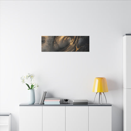 Kanso Ocean Wave Canvas Art - Kintsugi Gold Vein