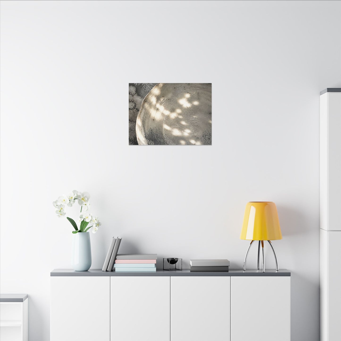 Ceramic Bowl Watercolor Canvas Art | Warm Japandi Art