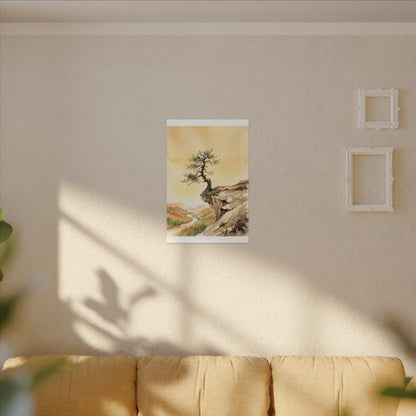 Golden Hour Pine Tree Canvas Art - Japandi Fukinsei