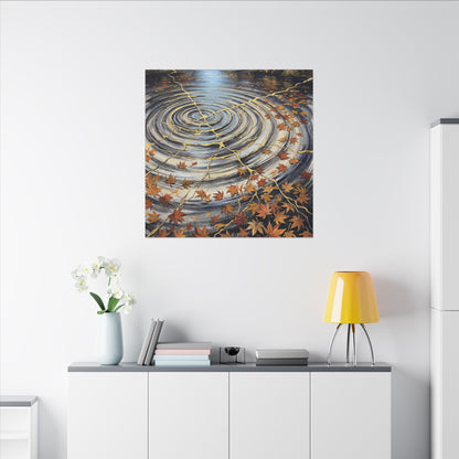 Moonlight Water Ripple Canvas Art - Kintsugi Fukinsei