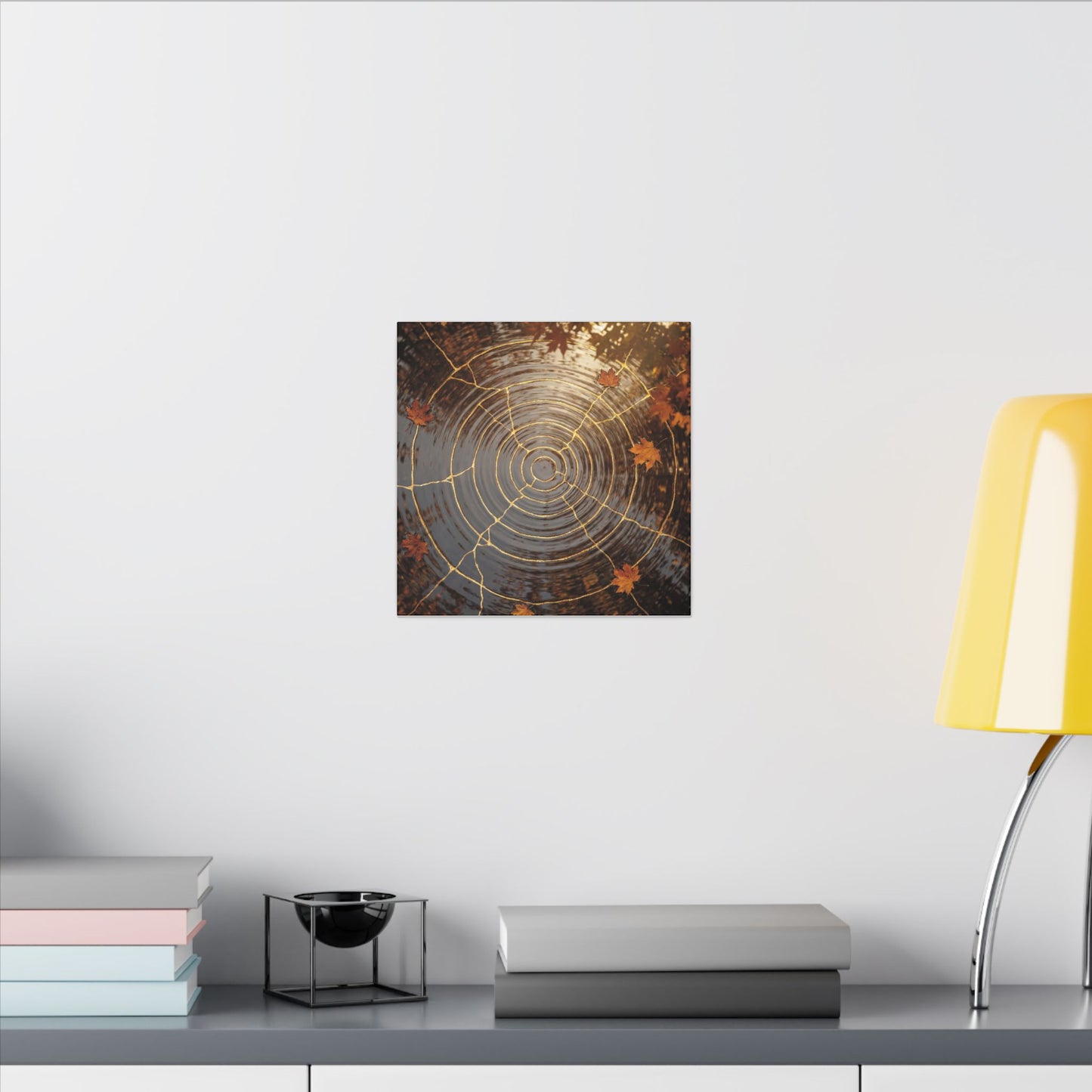 Artful Water Ripple Canvas Art - Gold Vein Kintsugi