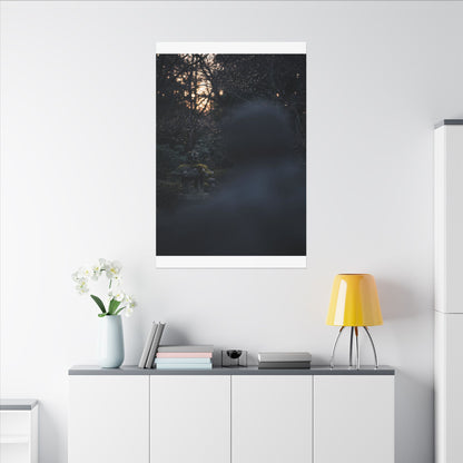 Spring Stone Lantern Moody Minimal Canvas Art | Bold Decor