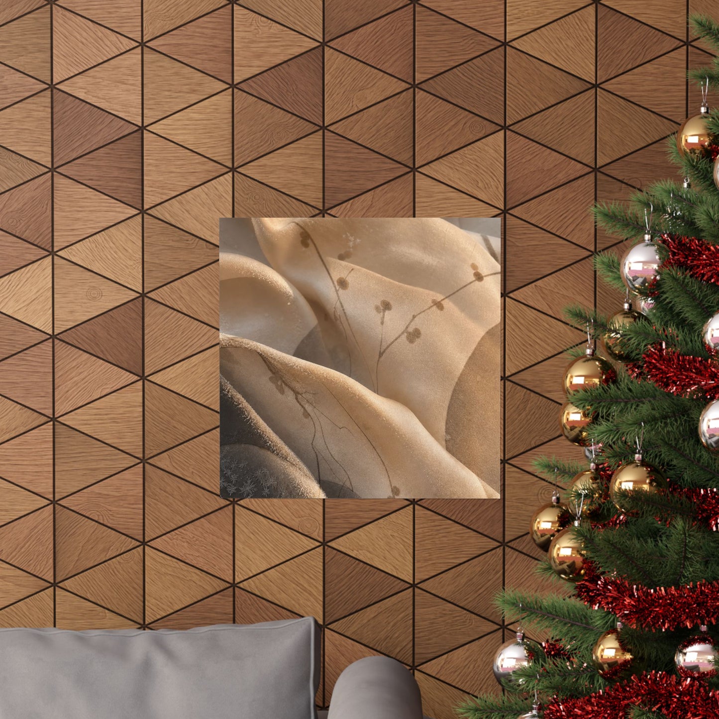 Silk Drape Winter Wall Art Print | Japandi Cozy Design
