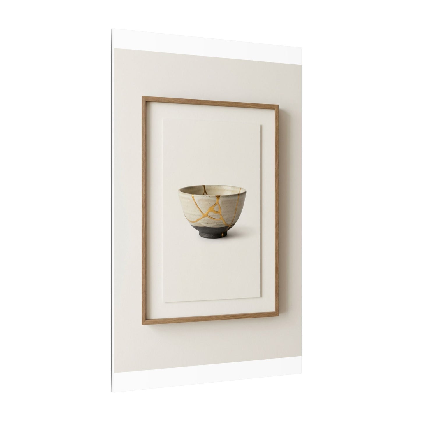 Kintsugi Charcoal Canvas Art