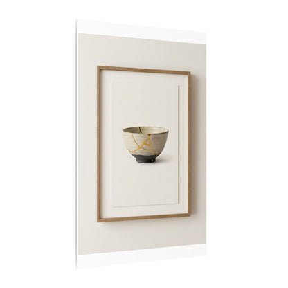 Kintsugi Charcoal Canvas Art
