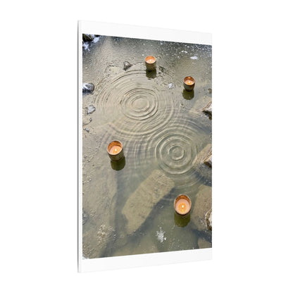 Water Ripple Canvas Art | Winter Japandi Japanese Pattern Art