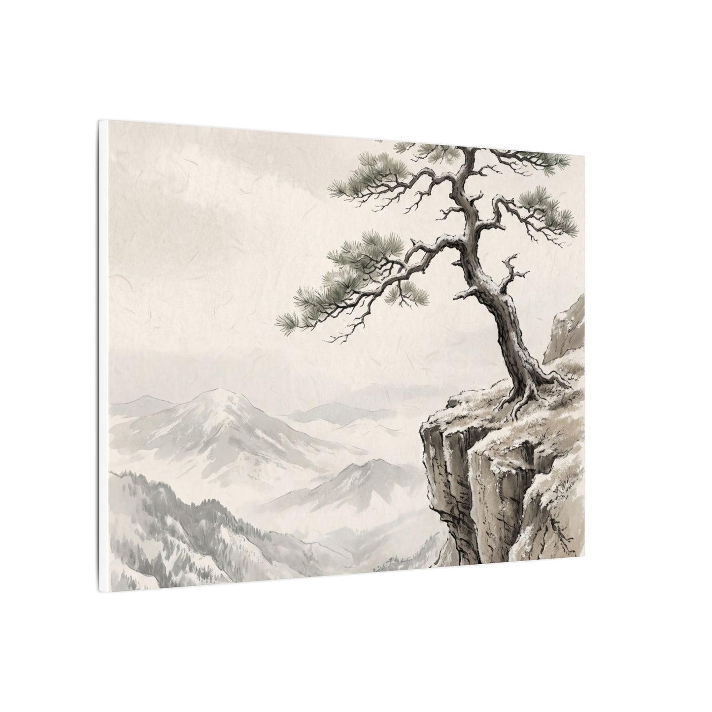 Seijaku Pine Tree Canvas Art - Japandi Japanese Pattern