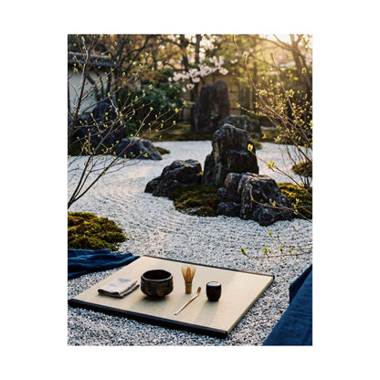 Tea Ceremony Wall Art Print | Spring Zen Karesansui Art