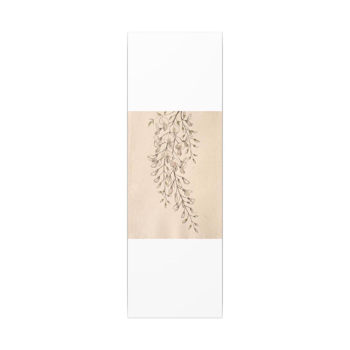 Japandi Wisteria in Golden Hour | Minimal Line Canvas Art