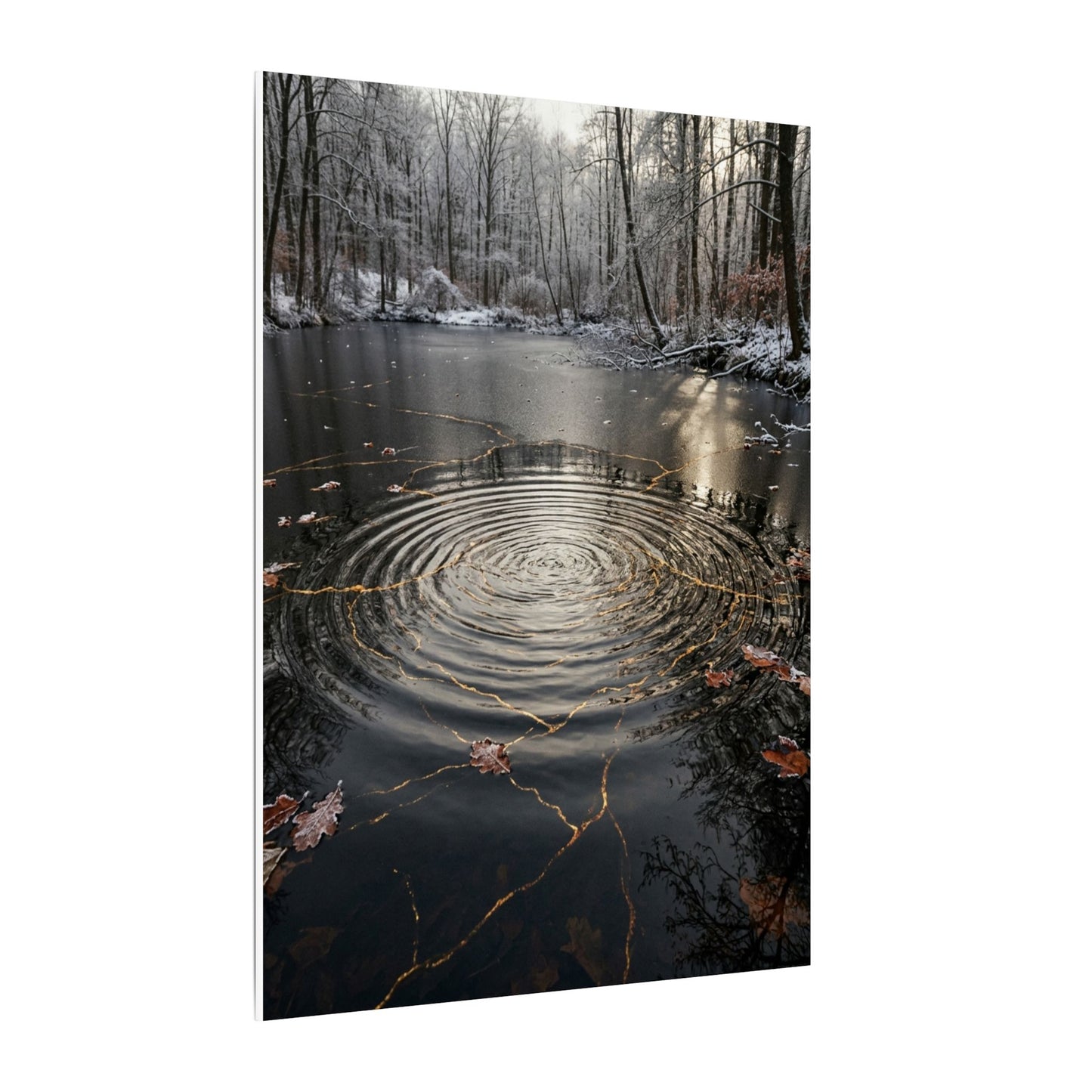Water Ripple Broken Beauty Canvas Art | Artful Kintsugi Art