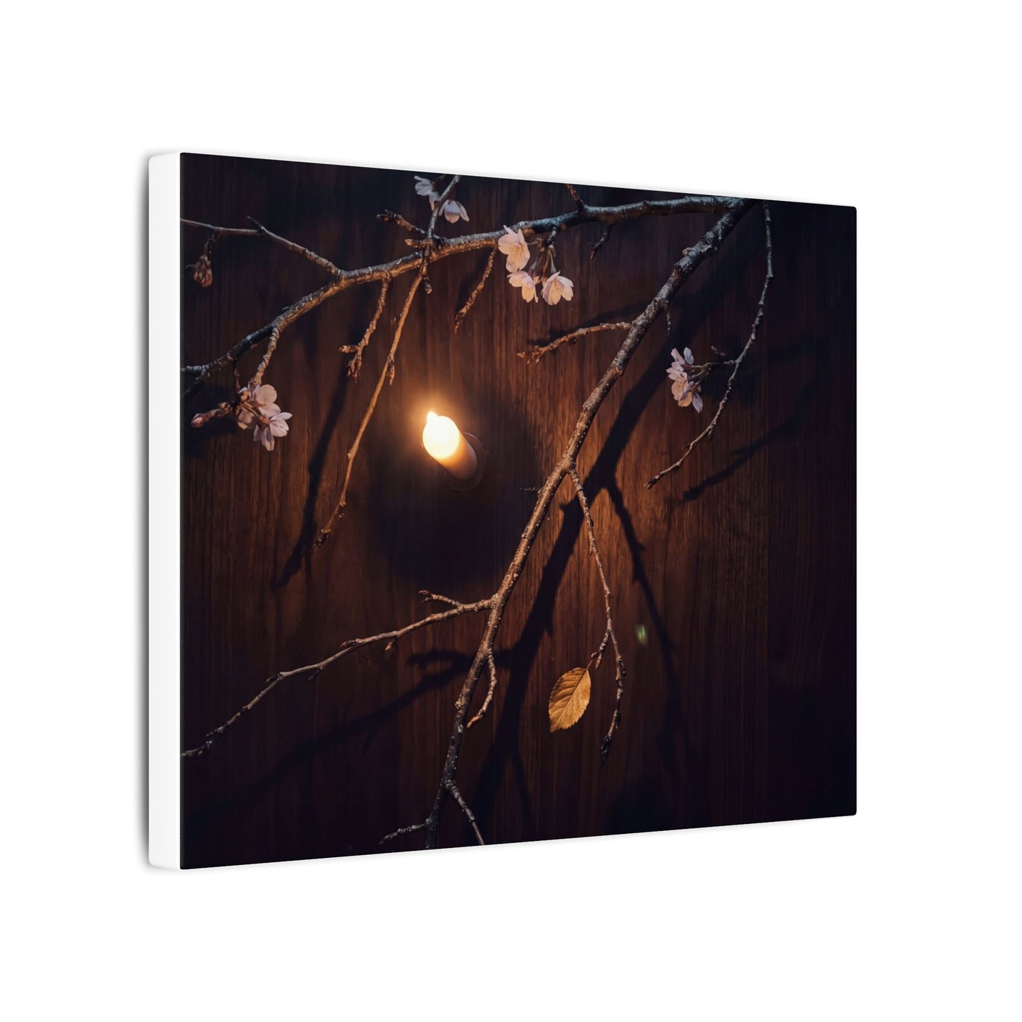 Datsuzoku Cherry Blossom Canvas Art - Dark Japandi Moody Minimal