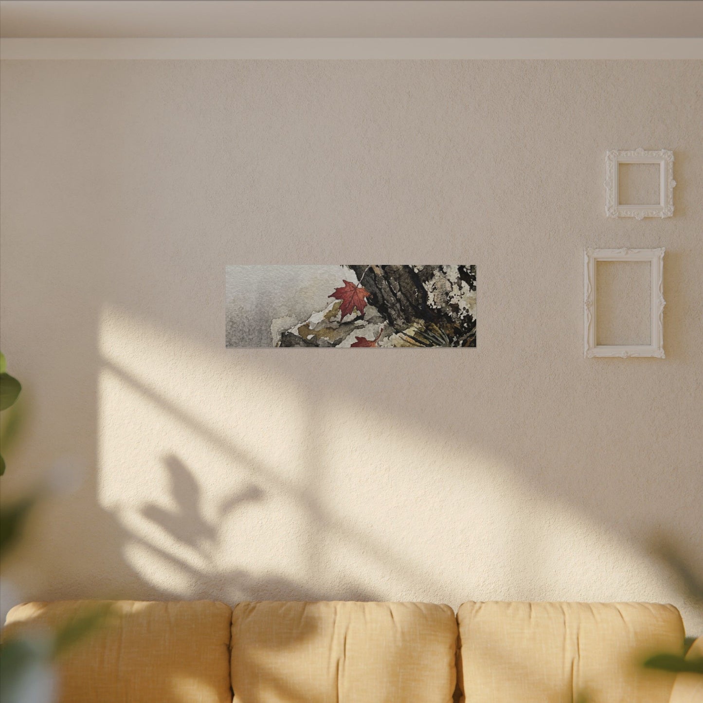 Pine Tree Autumn Canvas Art | Japandi Earthy Design
