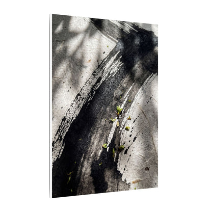 Ink Brushstroke Canvas Art | Spring Dark Japandi Moody Minimal Art