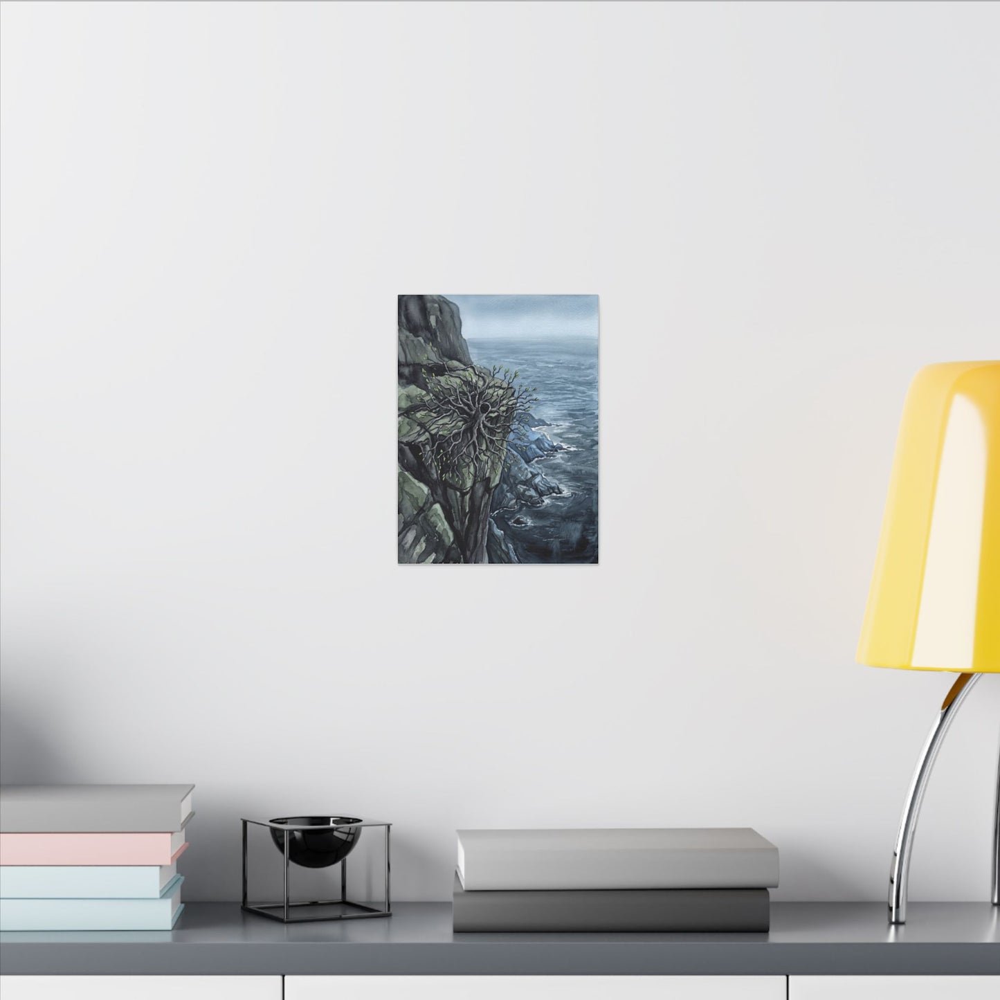Pine Tree Spring Canvas Art | Japandi Neutral Design
