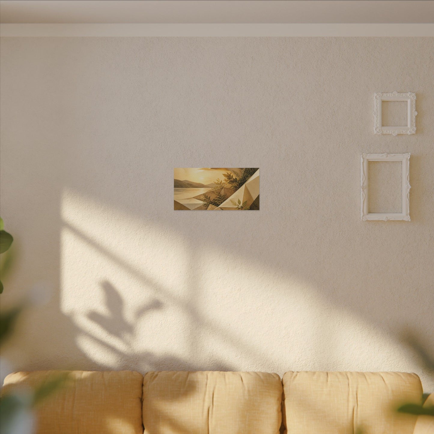 Golden Hour Paper Fold Canvas Art - Japandi Ma