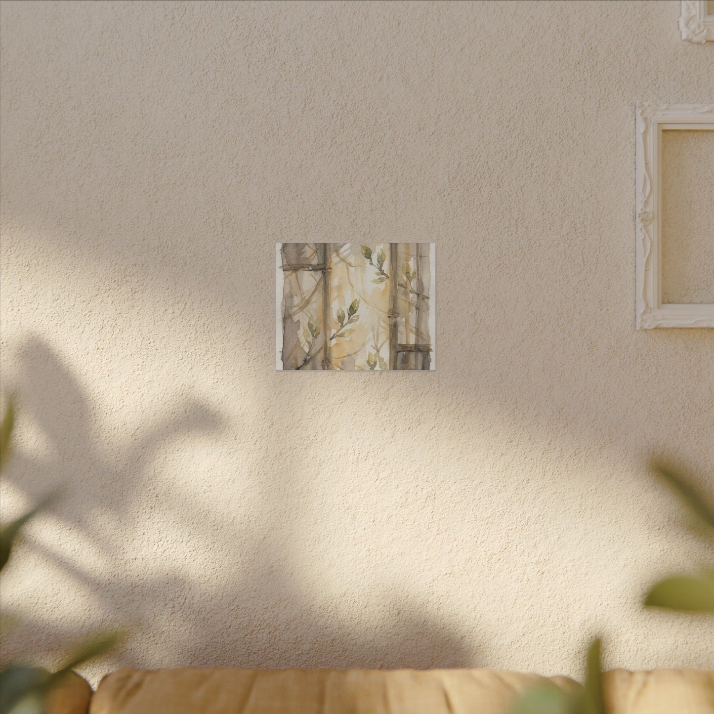 Shoji Screen Spring Canvas Art | Japandi Cozy Design