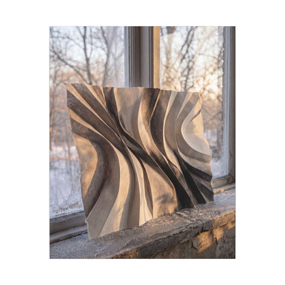Mono No Aware Paper Fold Canvas Art - Japandi Minimal Line