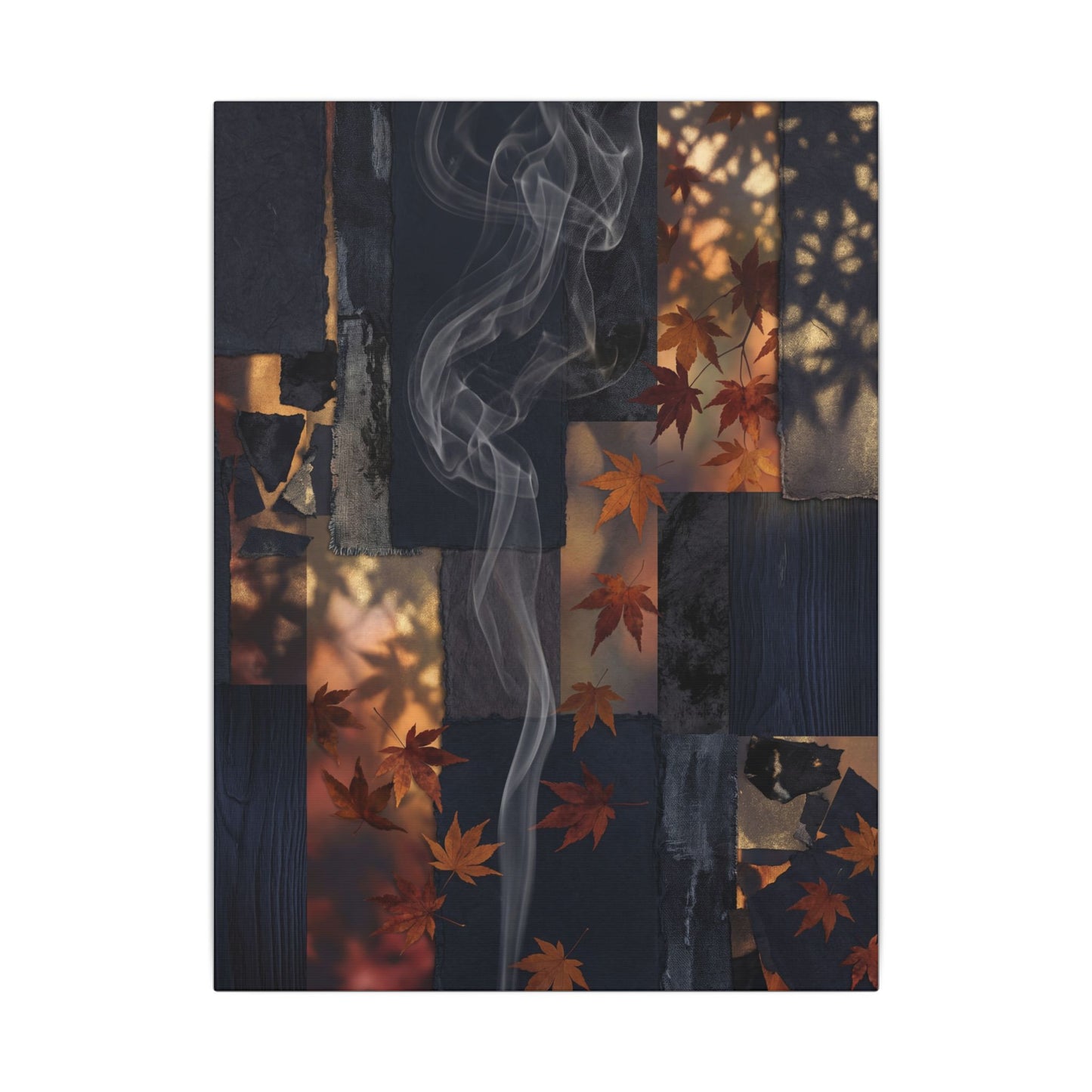 Autumn Incense Smoke Dark Texture Canvas Art | Sophisticated Decor