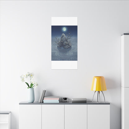 Spring Rock Garden Ukiyo E Inspired Canvas Art | Tranquil Decor
