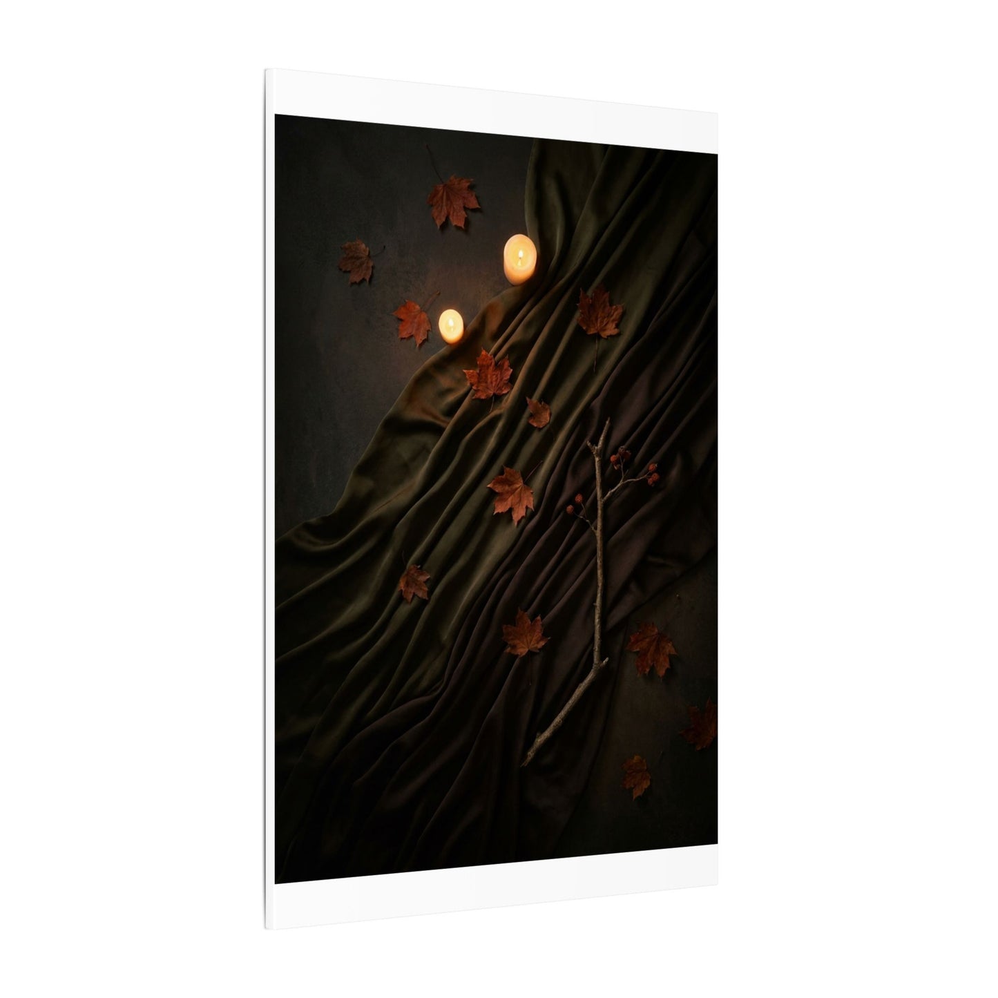 Autumn Silk Drape Moody Minimal Canvas Art | Moody Decor