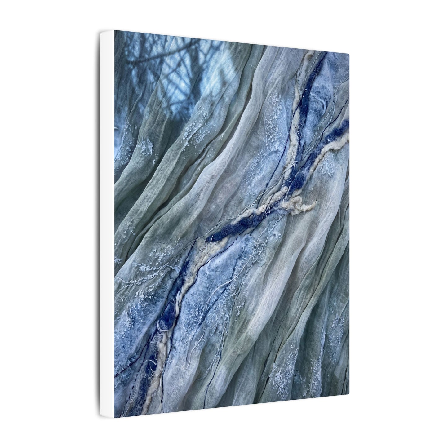 Moonlight Silk Drape Canvas Art - Japandi Mono No Aware