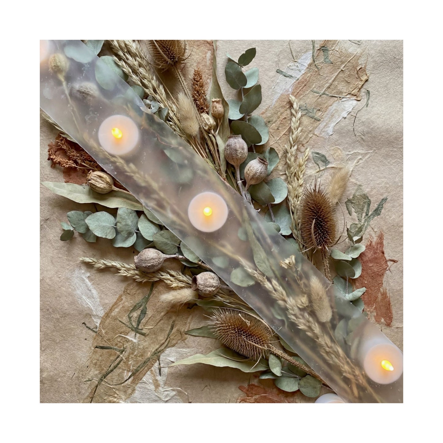 Dried Flowers Wall Art Print | Winter Japandi Texture Art