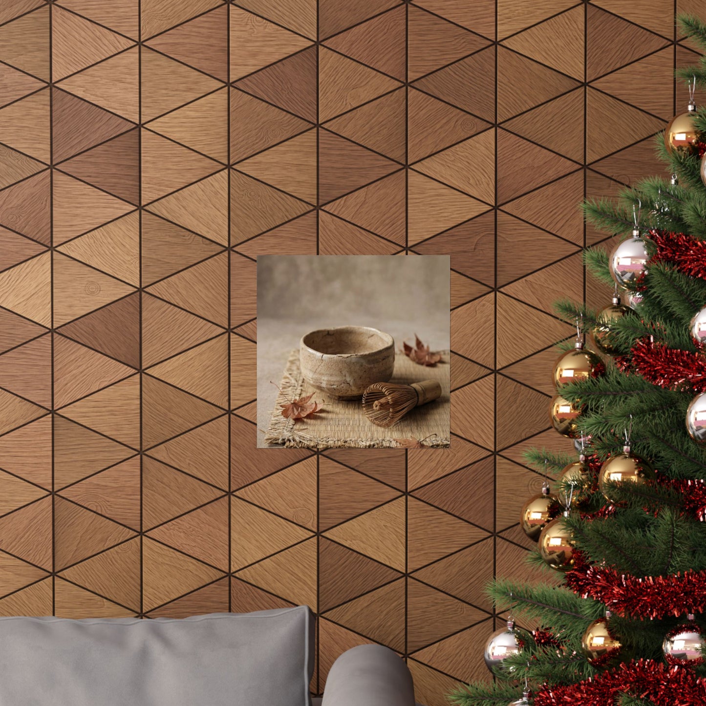 Tea Ceremony Autumn Wall Art Print | Japandi Warm Design