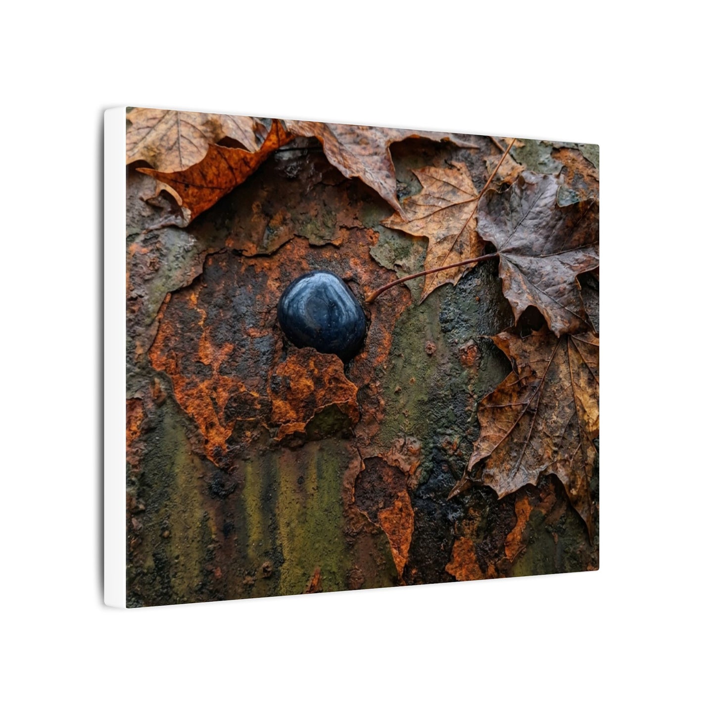 Datsuzoku Rust Patina Canvas Art - Dark Japandi Moody Minimal