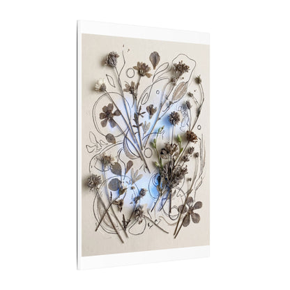 Dried Flowers Minimal Line Canvas Art | Elegant Japandi Art