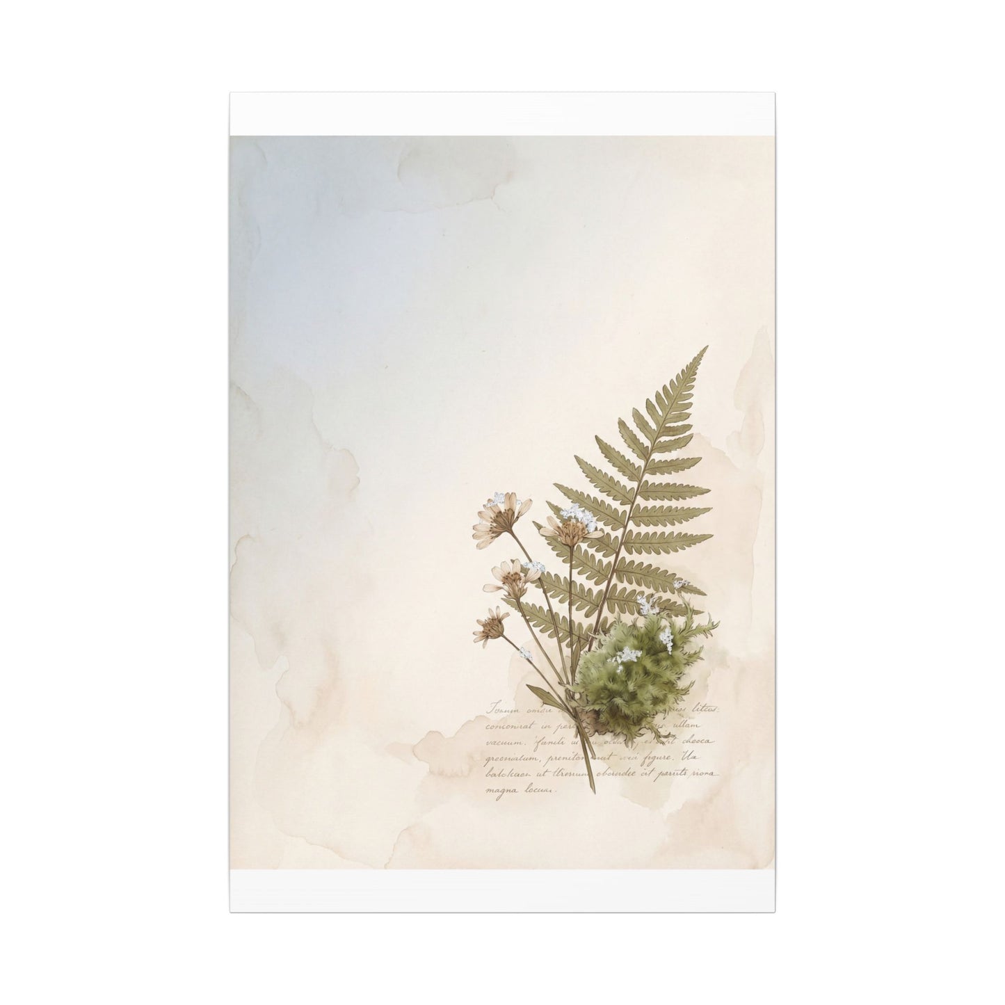 Winter Moss Close Up Herbarium Canvas Art | Enchanting Decor