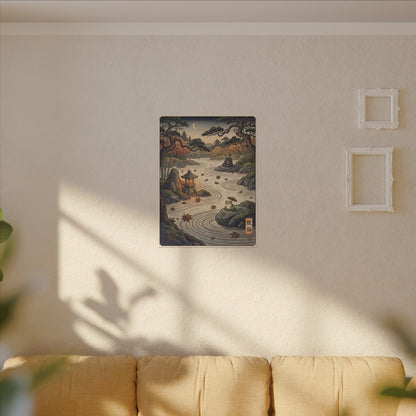 Rock Garden Autumn Canvas Art | Zen Serene Design