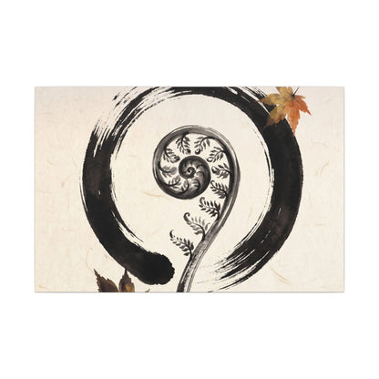 Fern Unfurling Autumn Canvas Art | Zen Peaceful Design