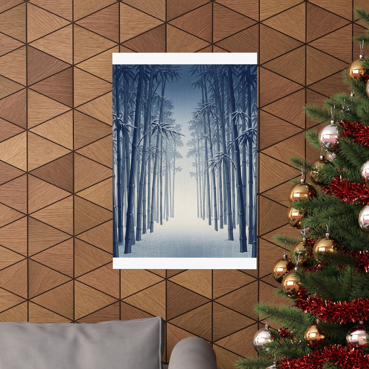 Seijaku Bamboo Grove Wall Art Print - Zen Ukiyo E Inspired