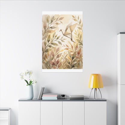 Fukinsei Paper Fold Canvas Art - Japandi Watercolor