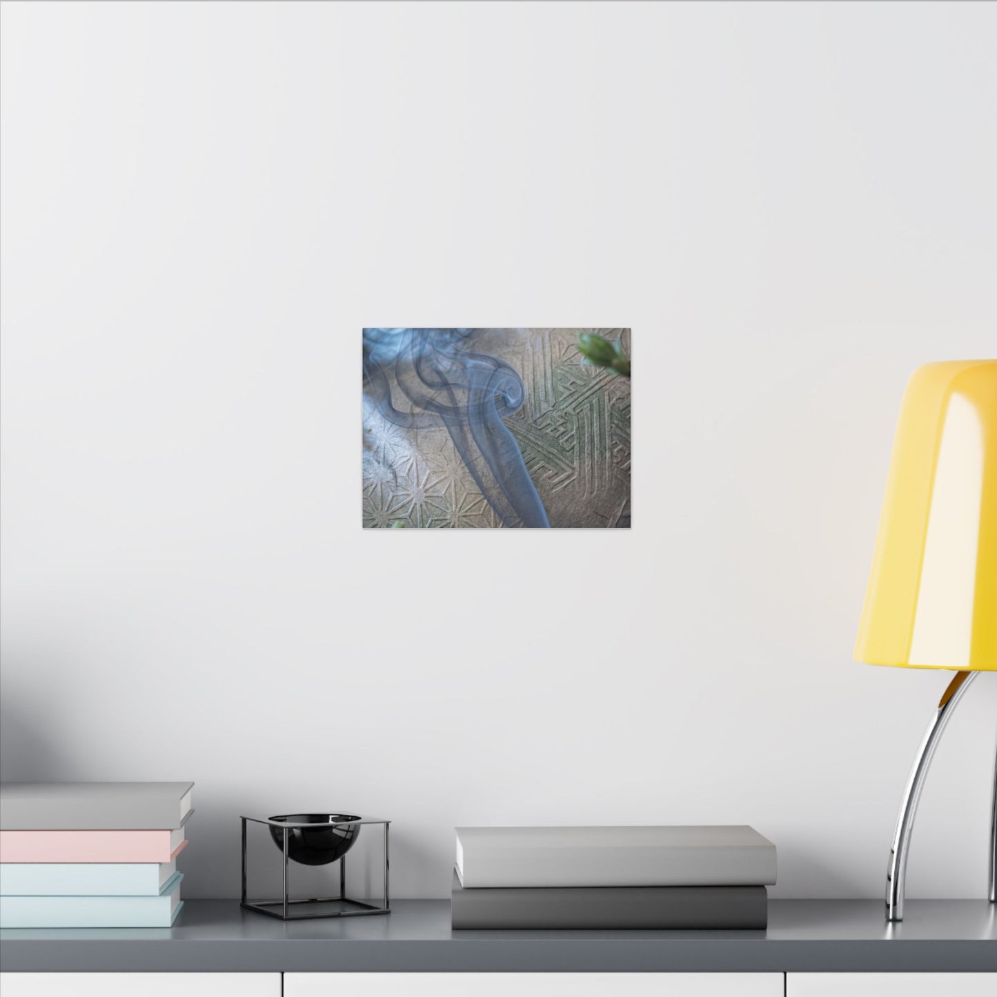 Spring Incense Smoke Japanese Pattern Canvas Art | Neutral Decor