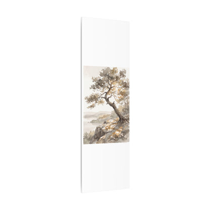 Pine Tree Watercolor Canvas Art | Elegant Japandi Art