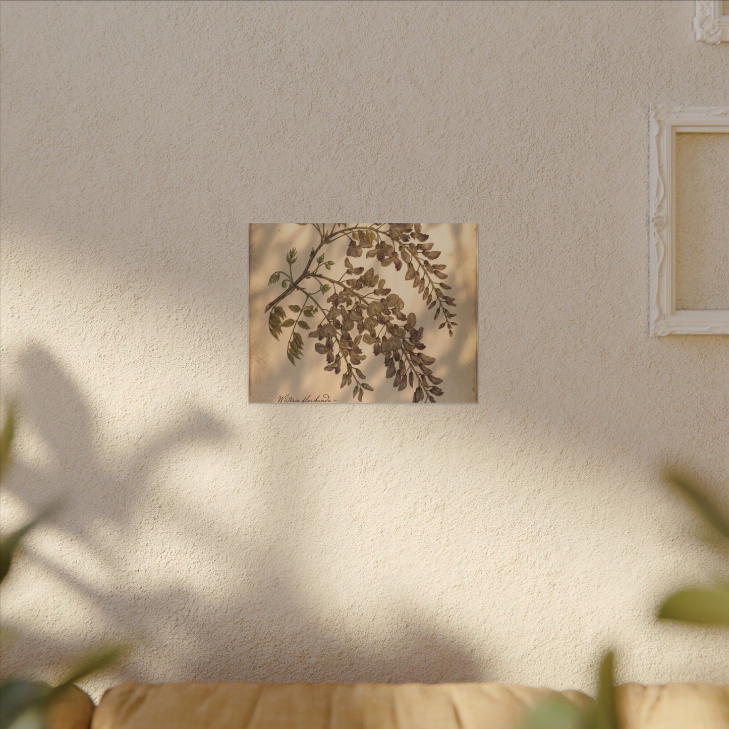 Spring Wisteria Herbarium Canvas Art | Earthy Decor