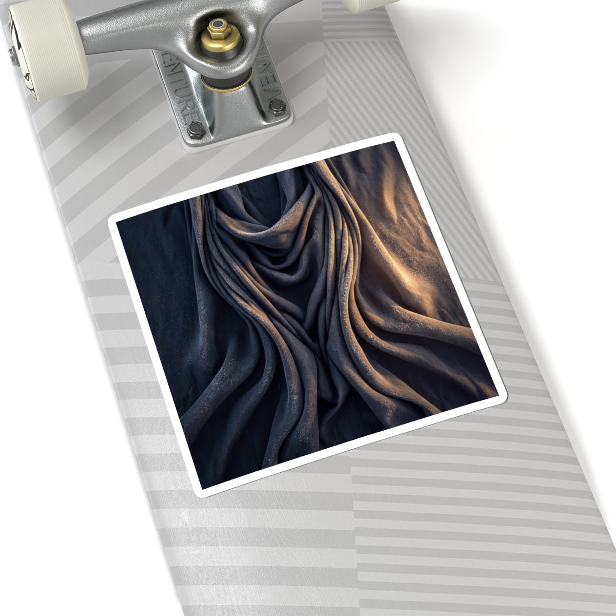 Silk Drape Winter Sticker | Dark Japandi Luxurious Design Art Print