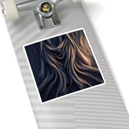 Silk Drape Winter Sticker | Dark Japandi Luxurious Design Art Print