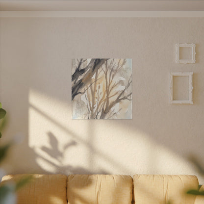 Ma Shadow Play Canvas Art - Japandi Watercolor