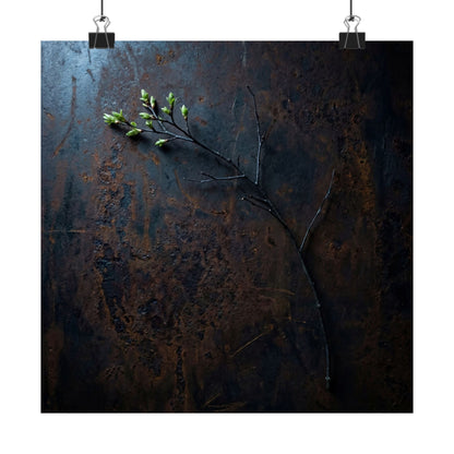 Rust Patina Spring Wall Art Print | Dark Japandi Sophisticated Design Art Print