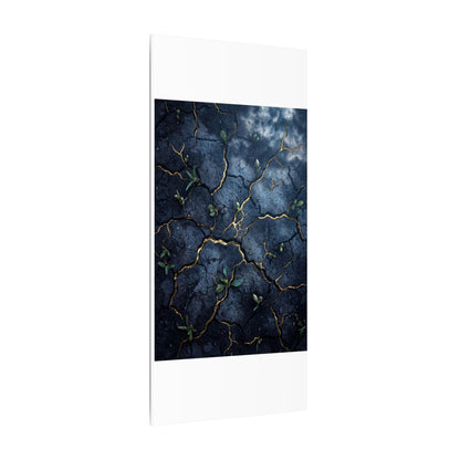 Cracked Earth Spring Canvas Art | Kintsugi Healing Design