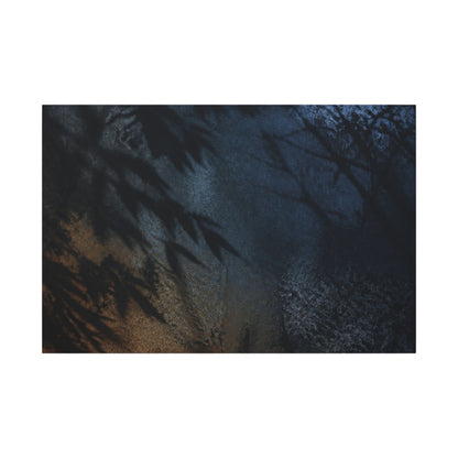 Kanso Shadow Play Canvas Art - Dark Japandi Shadow Zen