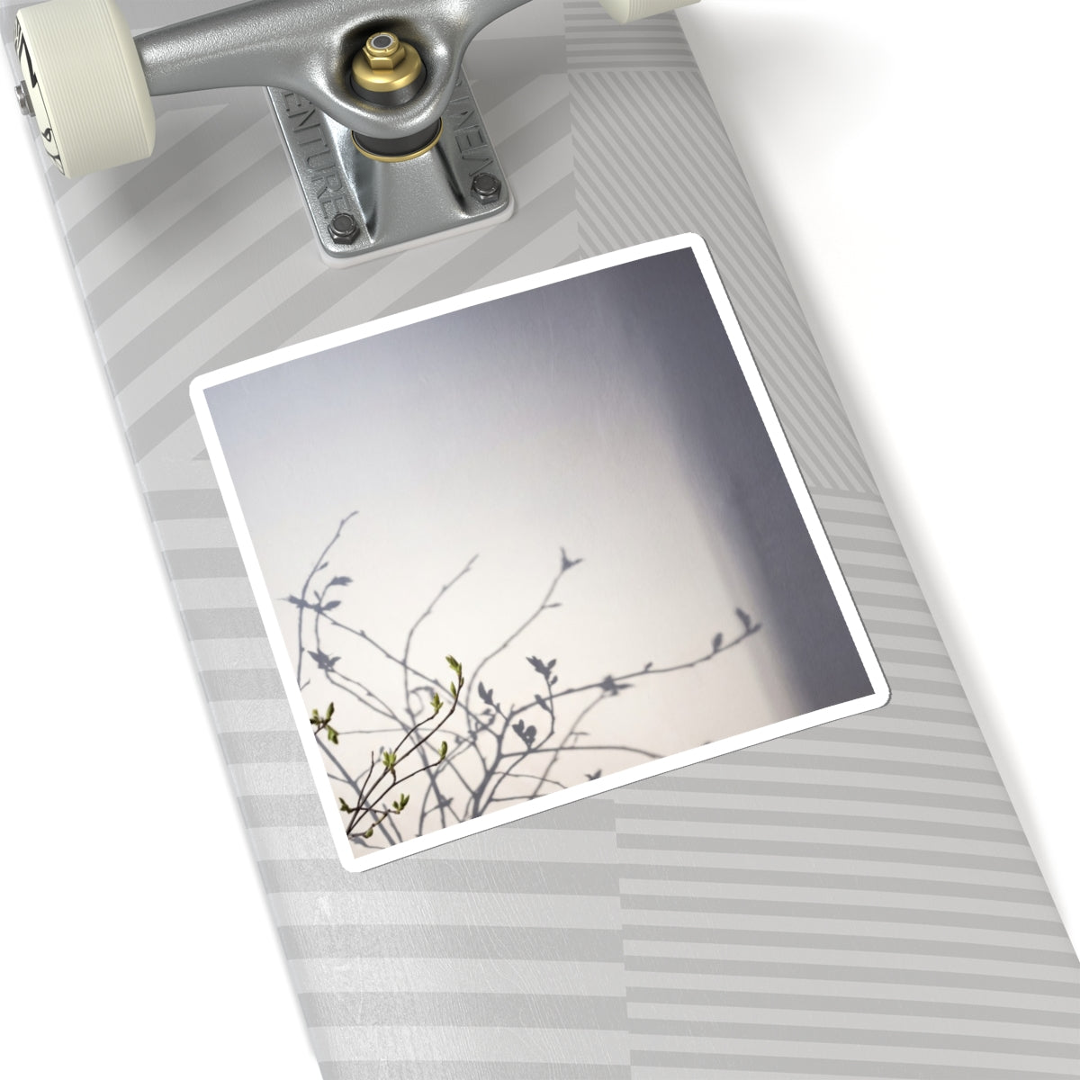 Earthy Shadow Play Sticker - Japanese Pattern Japandi