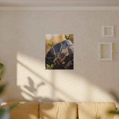 Fukinsei Rust Patina Canvas Art - Kintsugi Gold Repair