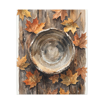 Ma Ceramic Bowl Canvas Art - Japandi Watercolor