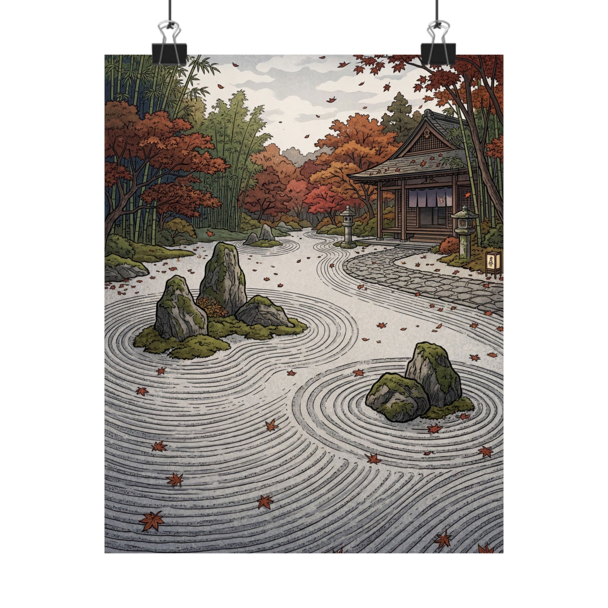 Overcast Silk Drape Wall Art Print - Zen Shibui Art Print