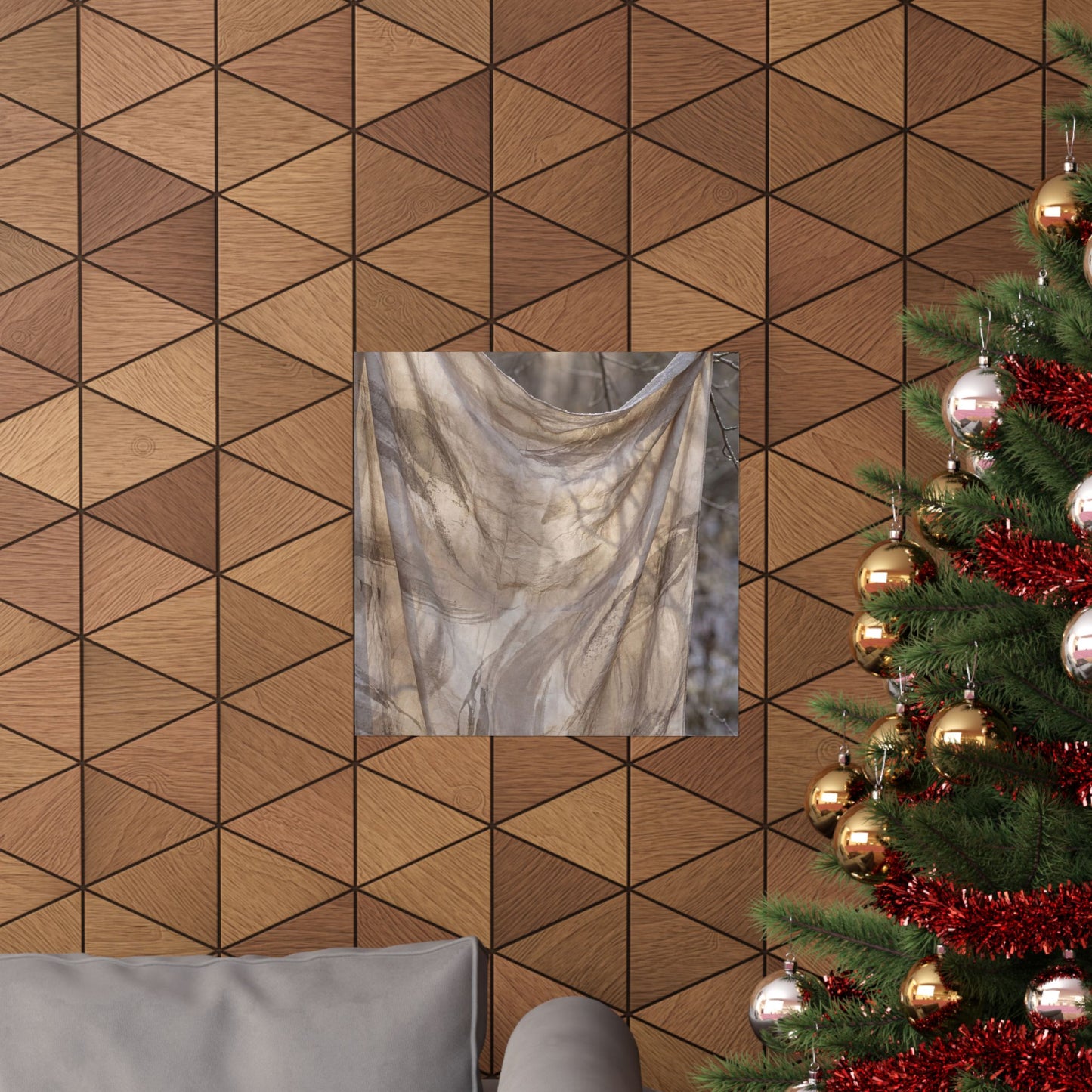 Dappled Silk Drape Wall Art Print - Japandi Ma